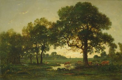 Die Teich-Eichen von Pierre Etienne Theodore Rousseau